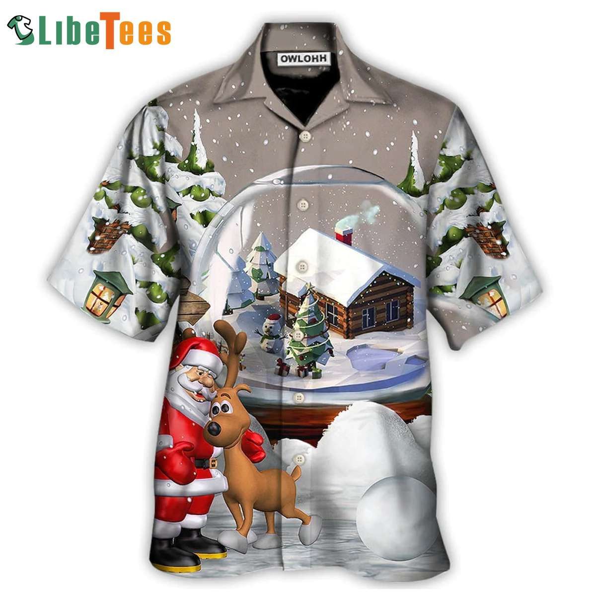 Santa Giving Christmas For Everyone, Santa Trendy Hawaiian Shirt Perfect Gifts For Your Loved Ones