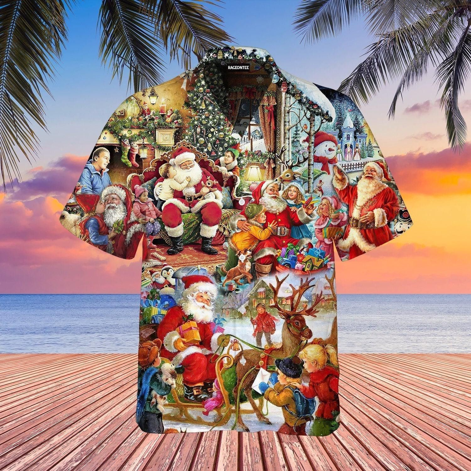 Santa Is Delivering Love Trendy Hawaiian Shirt For