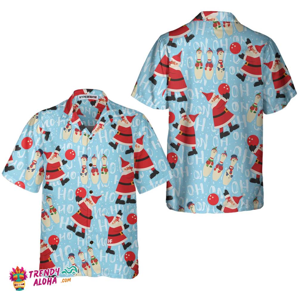 Santa With Bowling Ball Christmas Hawaiian Shirt, Funny Santa Claus Shirt, Best Gift For Christmas Santa With Bowling Ball Christmas Hawaiian Shirt, Funny Santa Claus Shirt, Best Gift For Christmas
