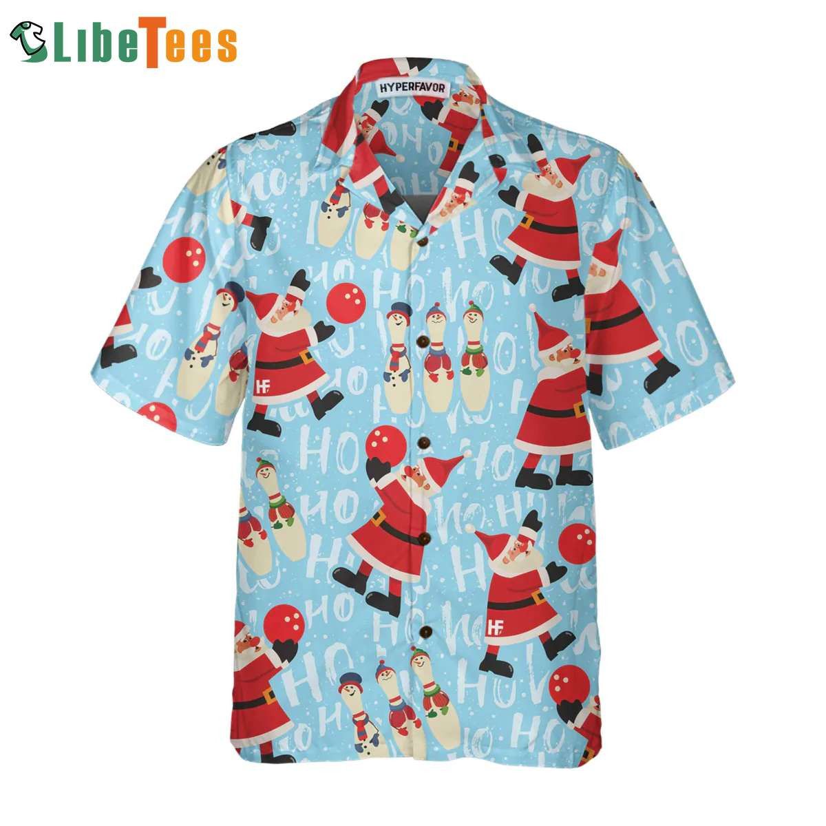Santa With Bowling Ball Christmas Trendy Hawaiian Shirt, Santa Trendy Hawaiian Shirt Perfect Gifts For Your Loved Ones