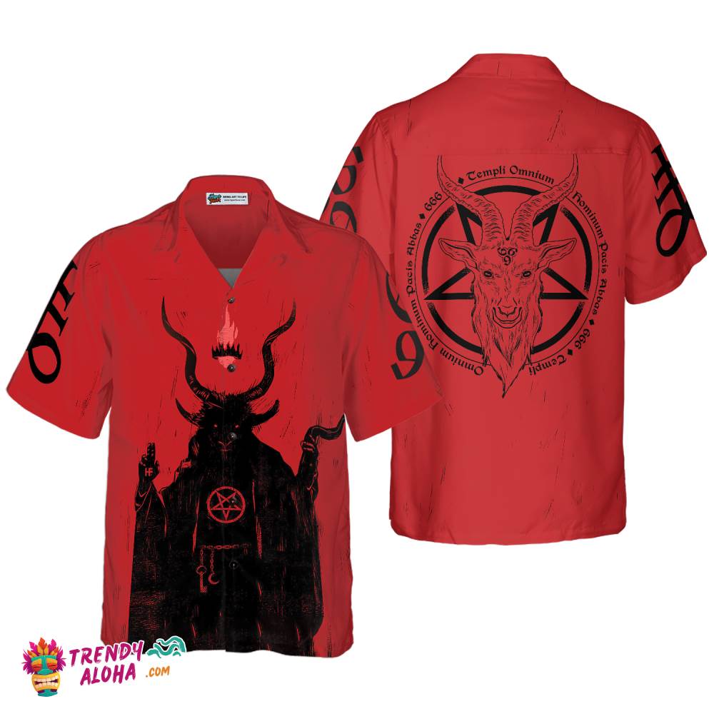 Satanic Demon Goat Hawaiian Shirt