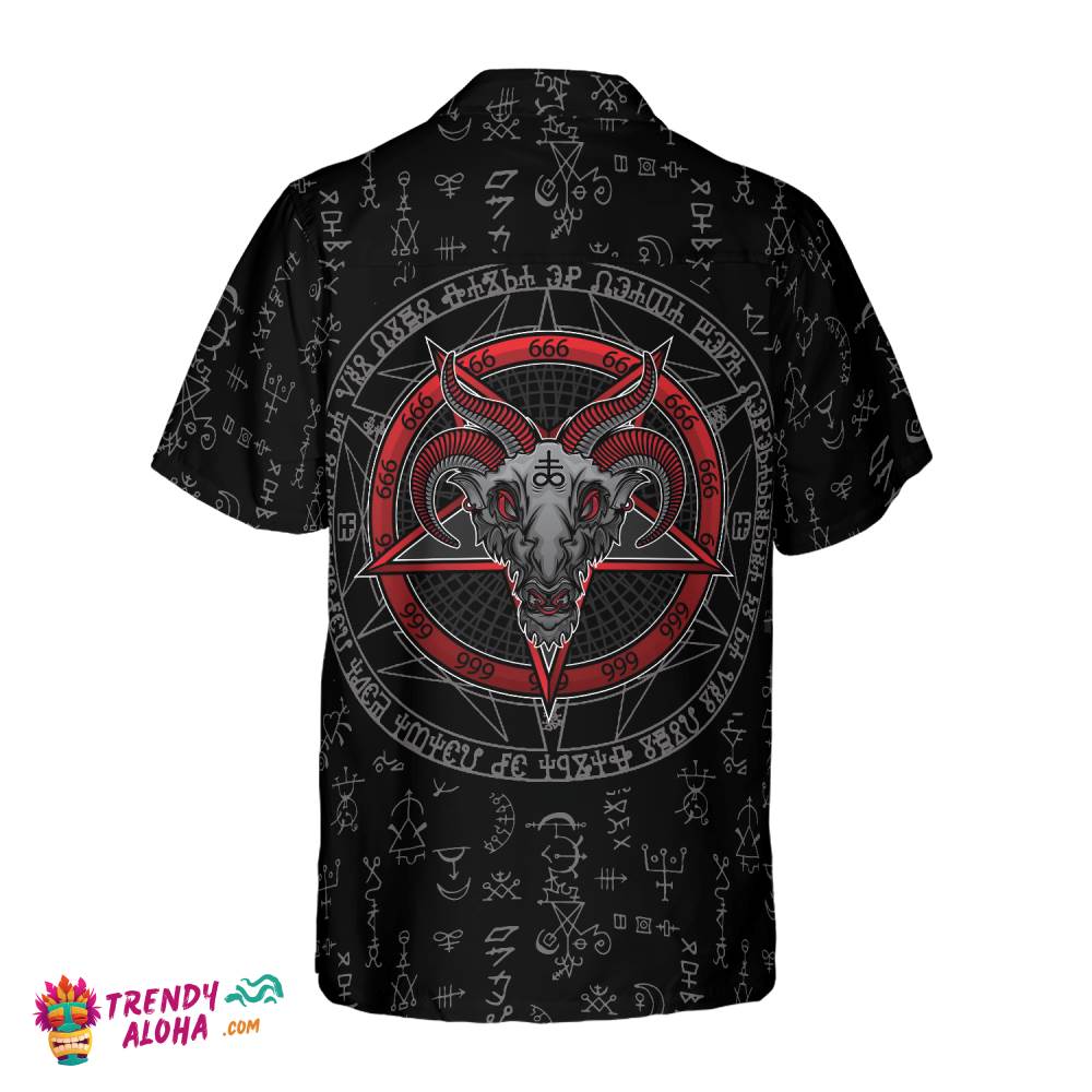Satanism Magic Circle 666 Sign Hawaiian Shirt