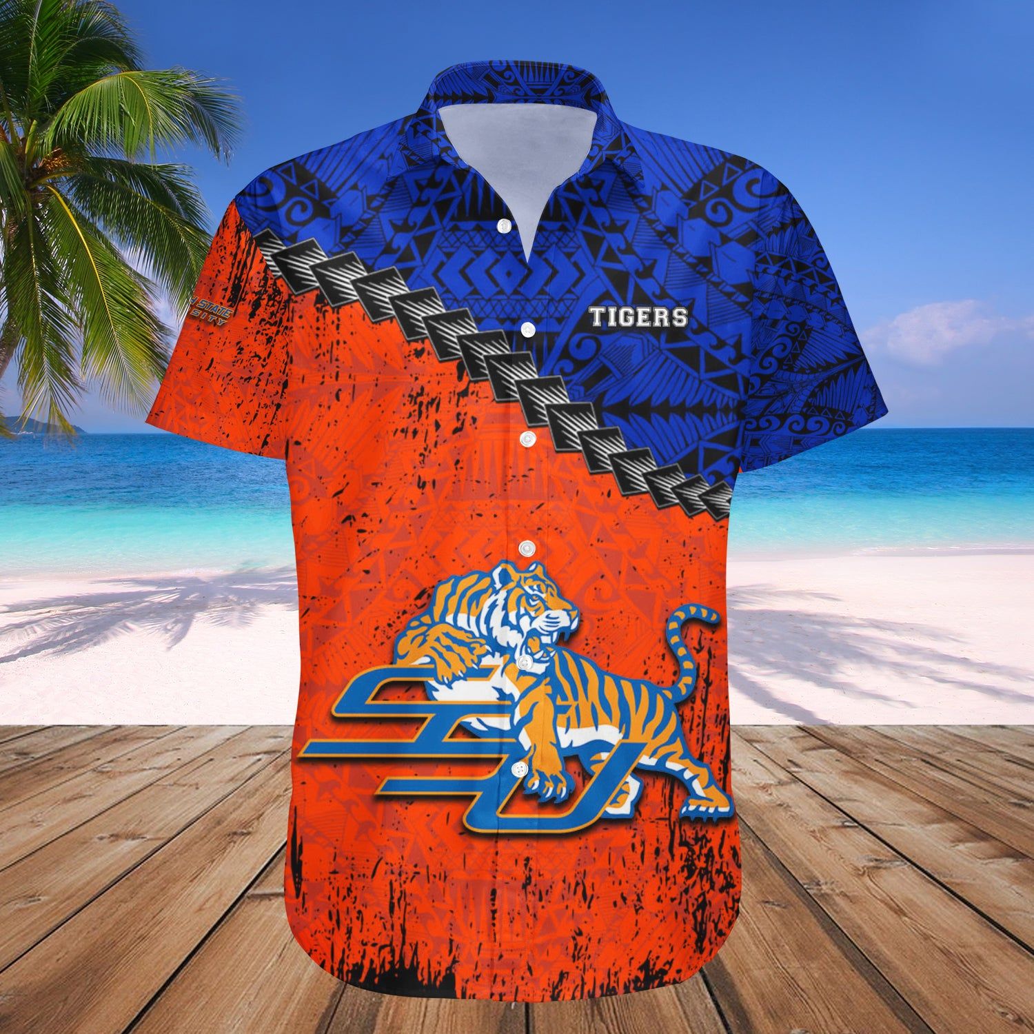 Savannah State Tigers Hawaii Shirt Grunge Polynesian Tattoo – NCAA