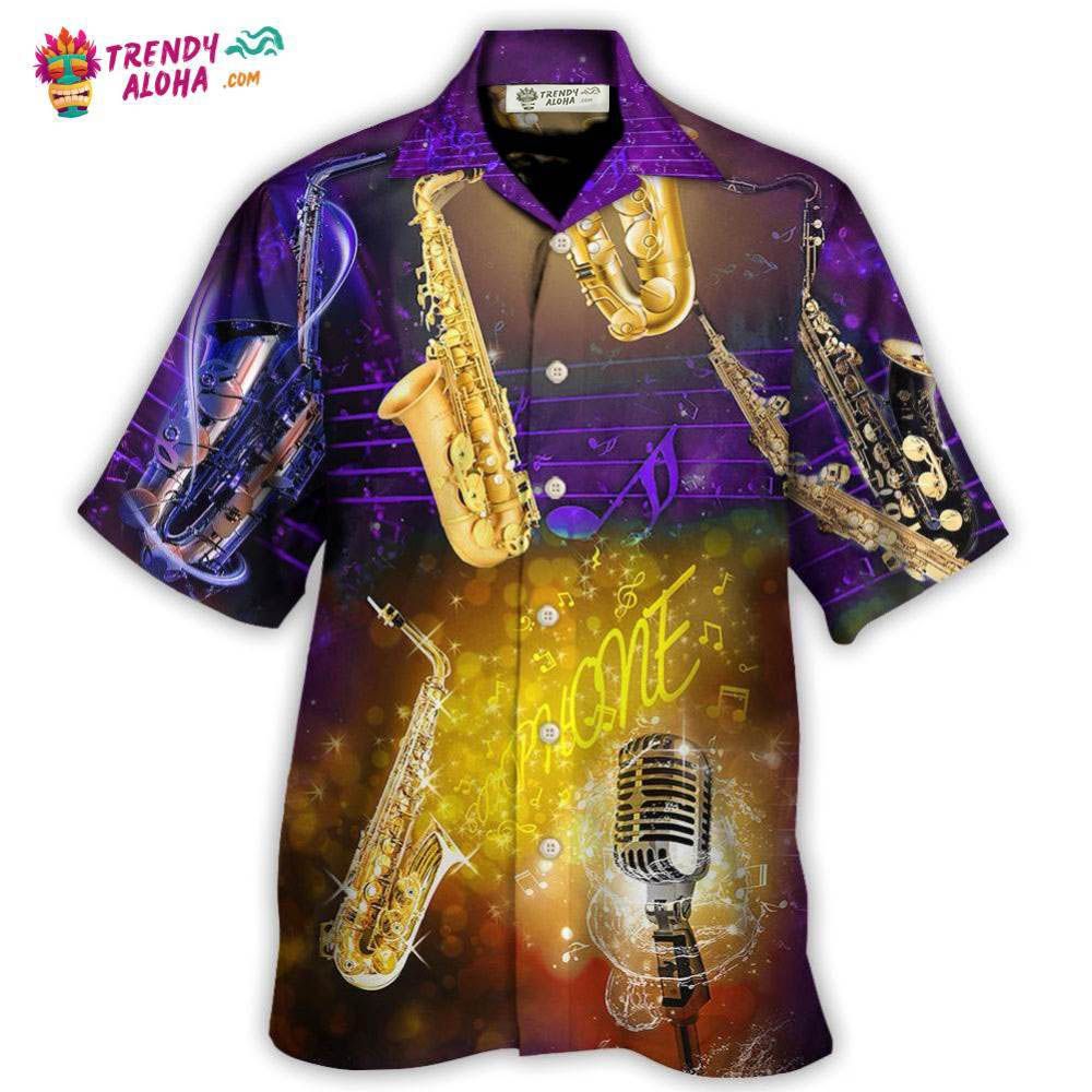 Saxophone Music All Night For Only You Hawaiian Shirt – Trendy Aloha Saxophone Music All Night For Only You Hawaiian Shirt – Trendy Aloha