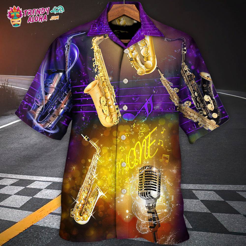 Saxophone Music All Night For Only You Hawaiian Shirt – Trendy Aloha