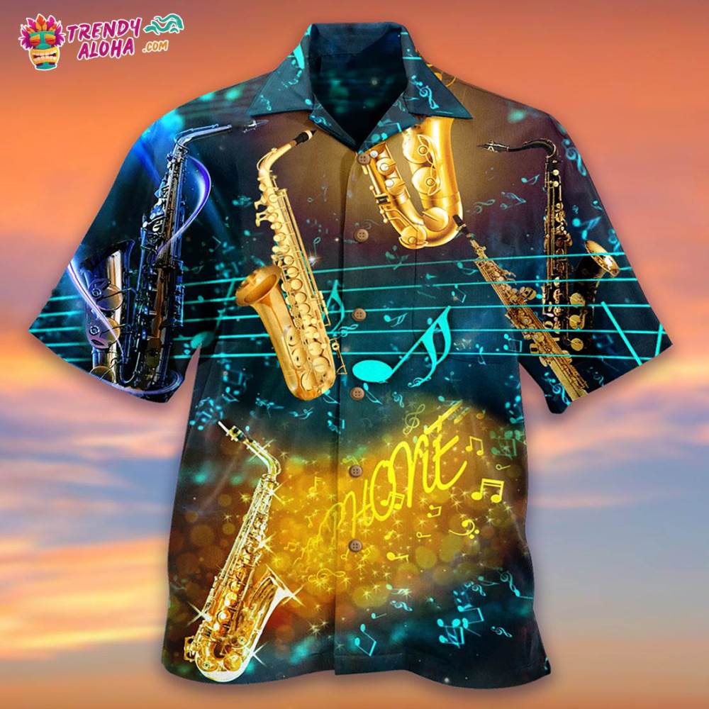Saxophone Music All Night Hawaiian Shirt – Trendy Aloha