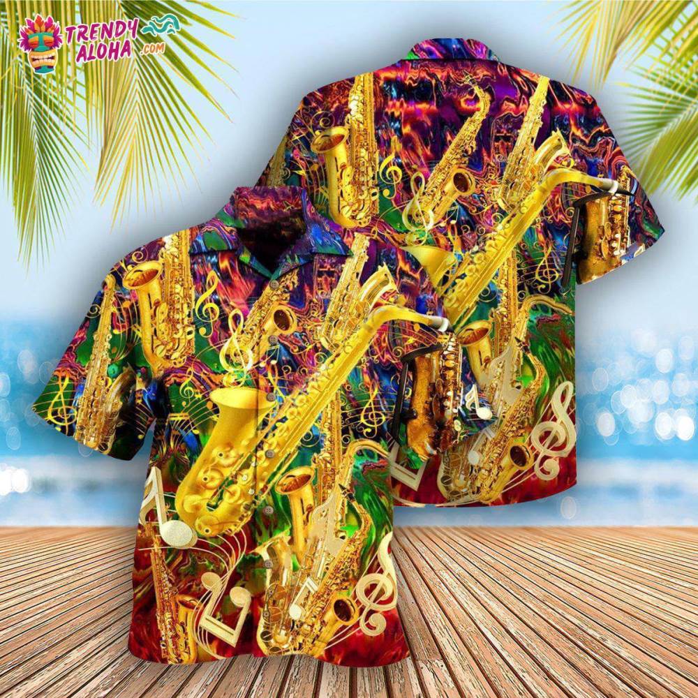Saxophone Music I Know It Hawaiian Shirt – Trendy Aloha