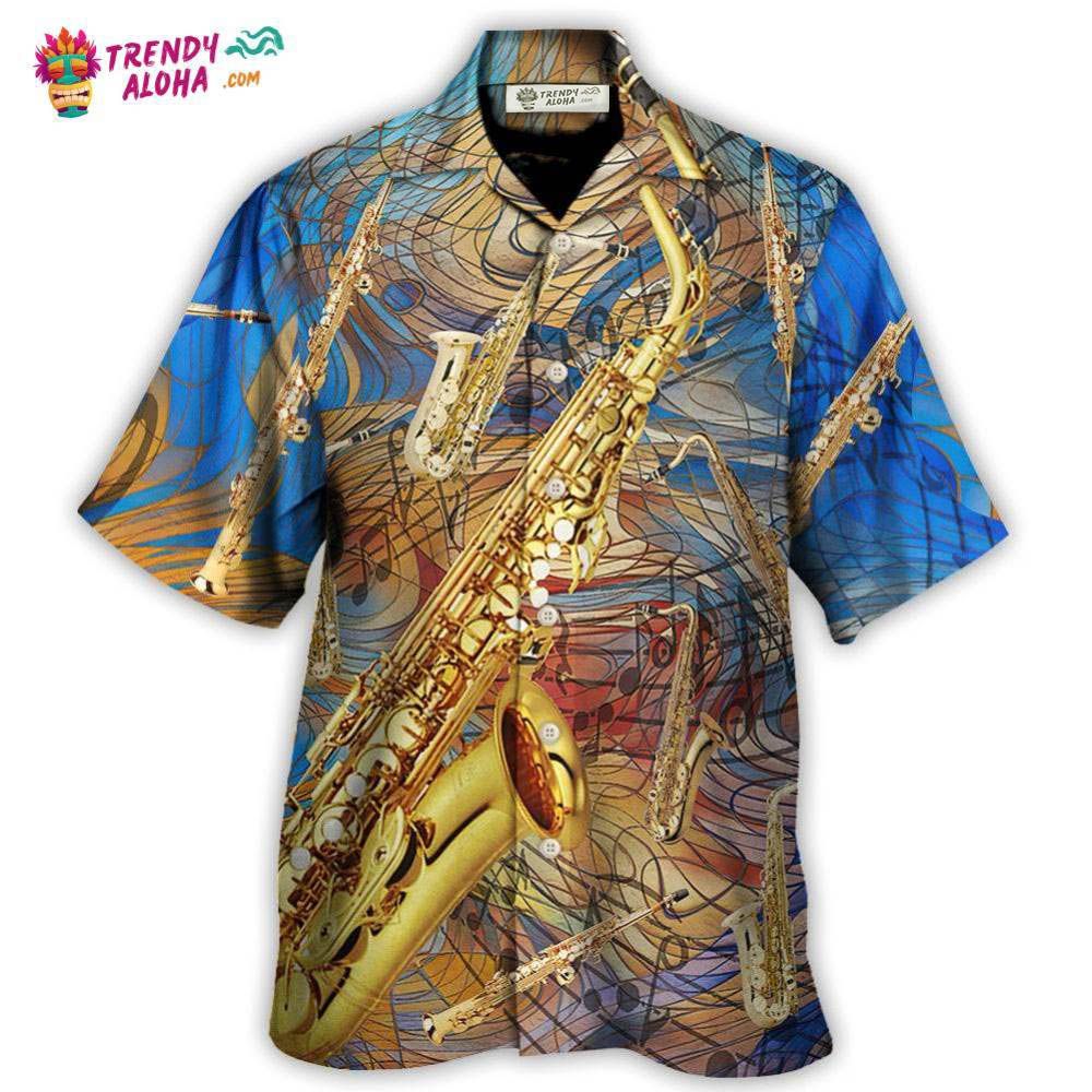 Saxophone Music See The Sound Hawaiian Shirt – Trendy Aloha Saxophone Music See The Sound Hawaiian Shirt – Trendy Aloha