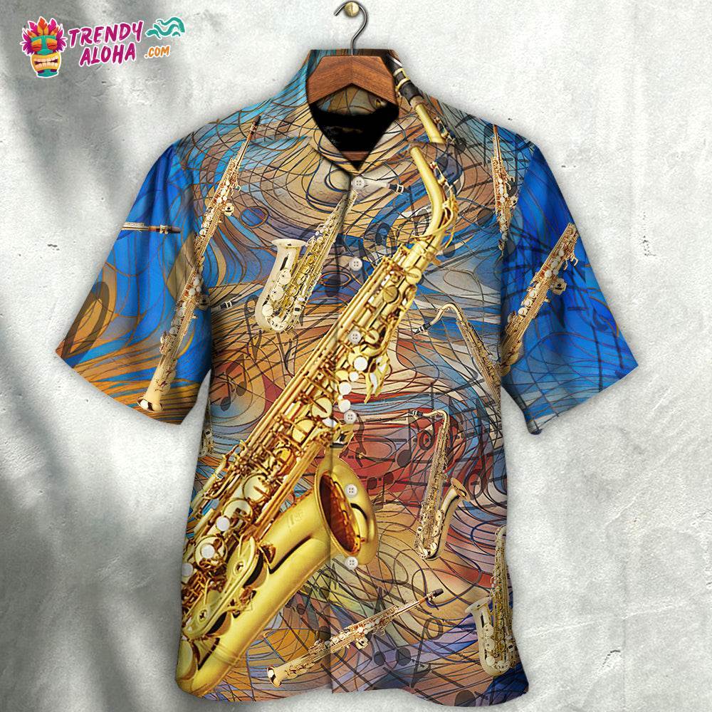 Saxophone Music See The Sound Hawaiian Shirt – Trendy Aloha