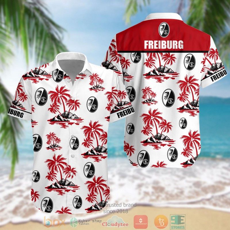 Sc Freiburg Coconut Tree Trendy Hawaiian Shirt Aloha Shirt