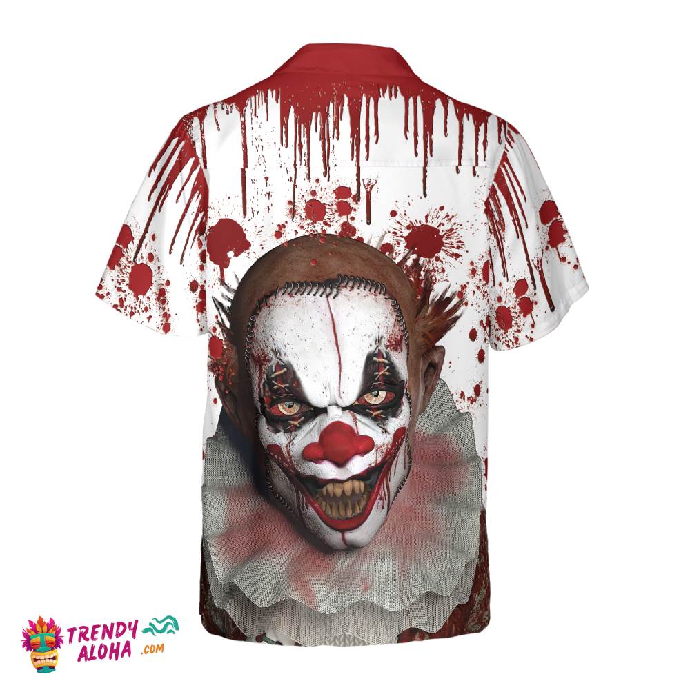 Scary Halloween Clown Faces Hawaiian Shirt