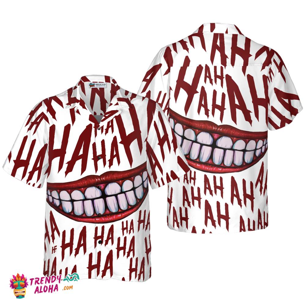 Scary Halloween Clown Smile Hawaiian Shirt
