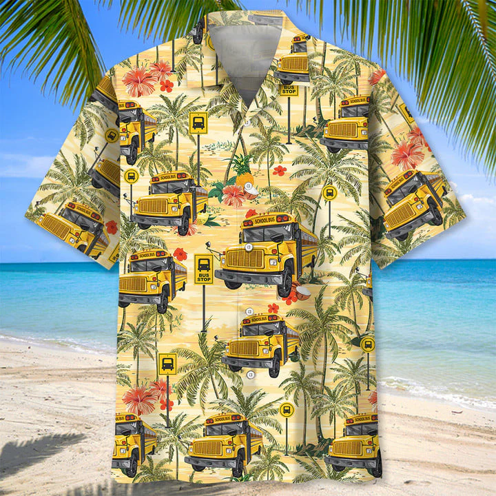School Bus Coconut Trendy Hawaiian Shirt For Men And Women School Bus Coconut Trendy Hawaiian Shirt For Men And Women