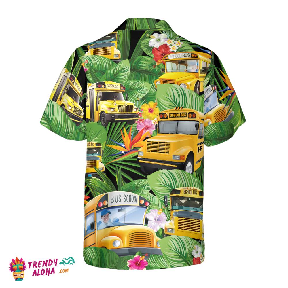 School Buses Hawaiian Shirt