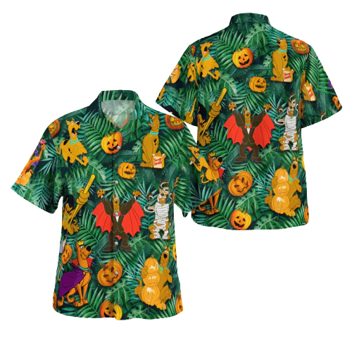 Scooby-Doo Hawaiian Shirt Scooby-Doo Halloween Disguise Hawaii Shirt Amazing Scooby-Doo Aloha Shirt