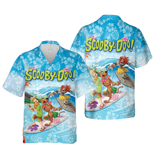 Scooby-Doo Hawaiian Shirt Scooby-Doo Surfing Monster Hawaii Shirt Scooby Doo Aloha Shirt