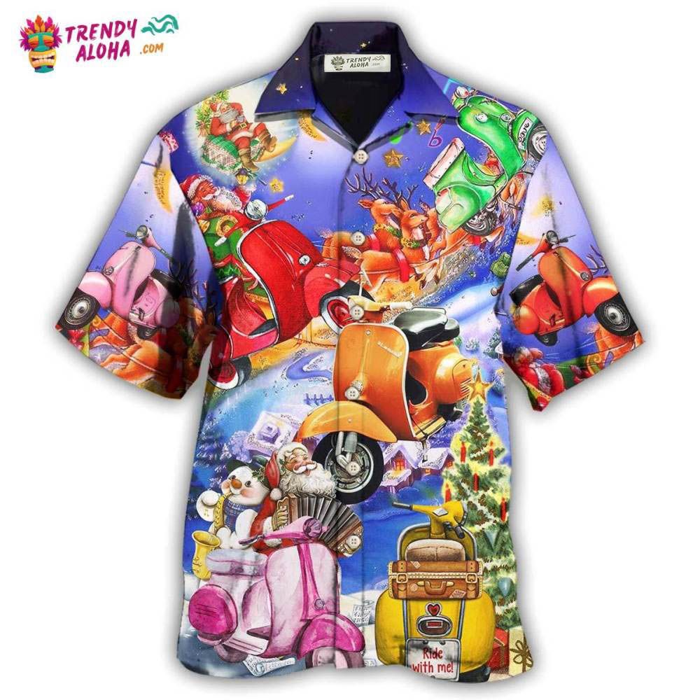 Scooter Chill With Your Scooters By Greece Beach Christmas With Purple Hawaiian Shirt – Trendy Aloha Scooter Chill With Your Scooters By Greece Beach Christmas With Purple Hawaiian Shirt – Trendy Aloha
