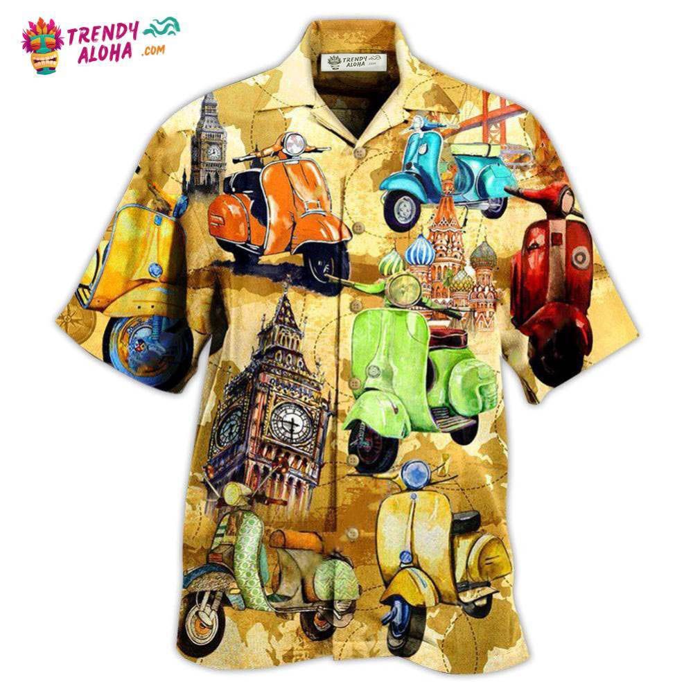 Scooter Life Is Short And The World Is Wide With Stunning Color Hawaiian Shirt – Trendy Aloha Scooter Life Is Short And The World Is Wide With Stunning Color Hawaiian Shirt – Trendy Aloha