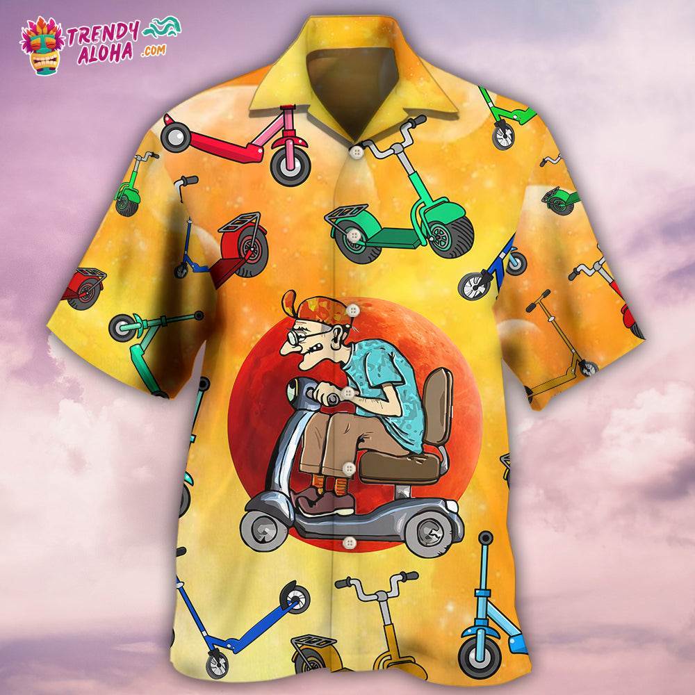 Scooter Solar System Never Underestimate Hawaiian Shirt – Trendy Aloha