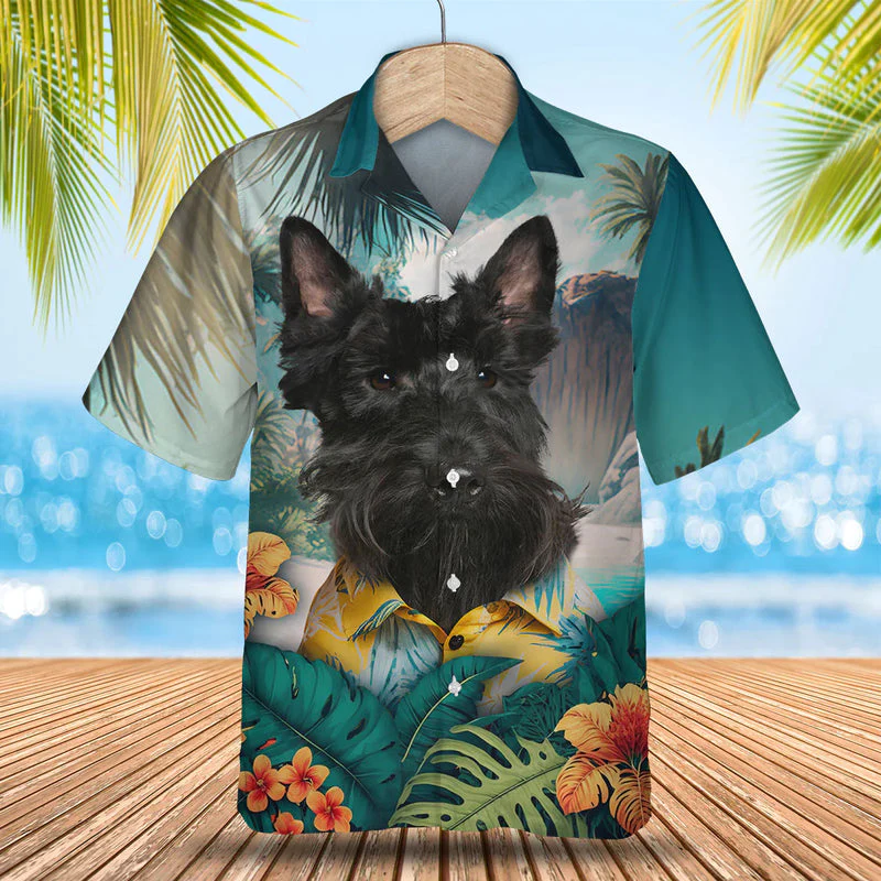 Scottish Terrier Trendy Hawaiian Shirt, Dog Lover Trendy Hawaiian Shirt, Summer Gift For Men And Women