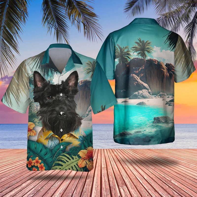 Scottish Terrier Trendy Hawaiian Shirt, Dog Lover Trendy Hawaiian Shirt, Summer Gift For Men And Women