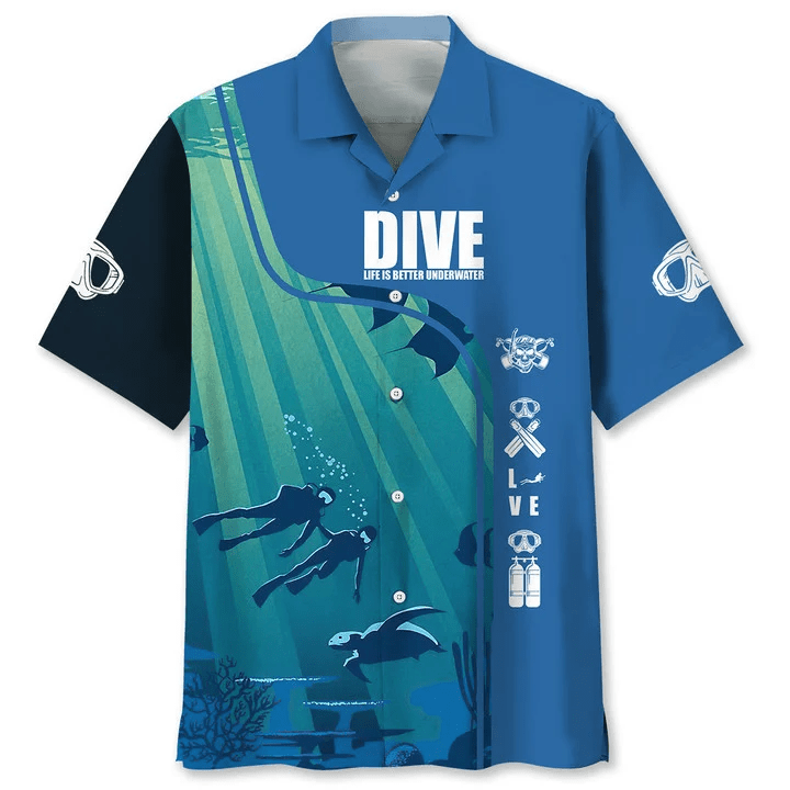 Scuba Diving Trendy Hawaiian Shirt, Scuba Diving Shirt, Scuba Diver Shirt, Trendy Hawaiian Shirt For Men And Women
