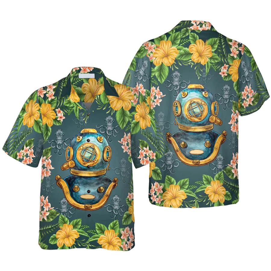 Scuba Diving Vintage Helmet Trendy Hawaiian Shirt, Trendy Hawaiian Shirt For Men And Women Scuba Diving Vintage Helmet Trendy Hawaiian Shirt, Trendy Hawaiian Shirt For Men And Women