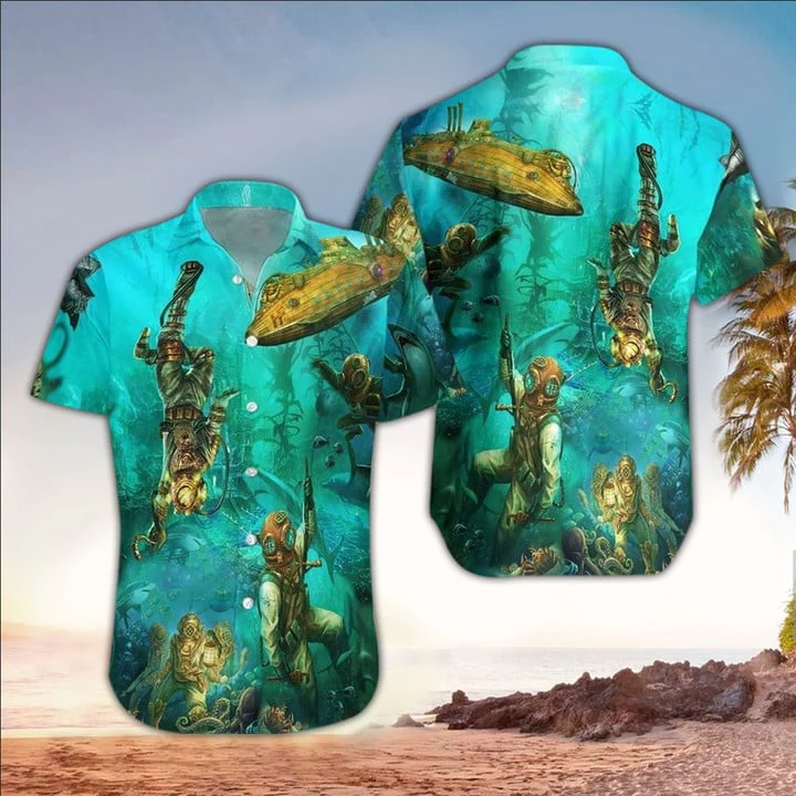 Scuba Trendy Hawaiian Shirt For Men And Women, Scuba Shirt For Scuba Lover, Perfect Gift Ideas For Scuba Lover Scuba Trendy Hawaiian Shirt For Men And Women, Scuba Shirt For Scuba Lover, Perfect Gift Ideas For Scuba Lover