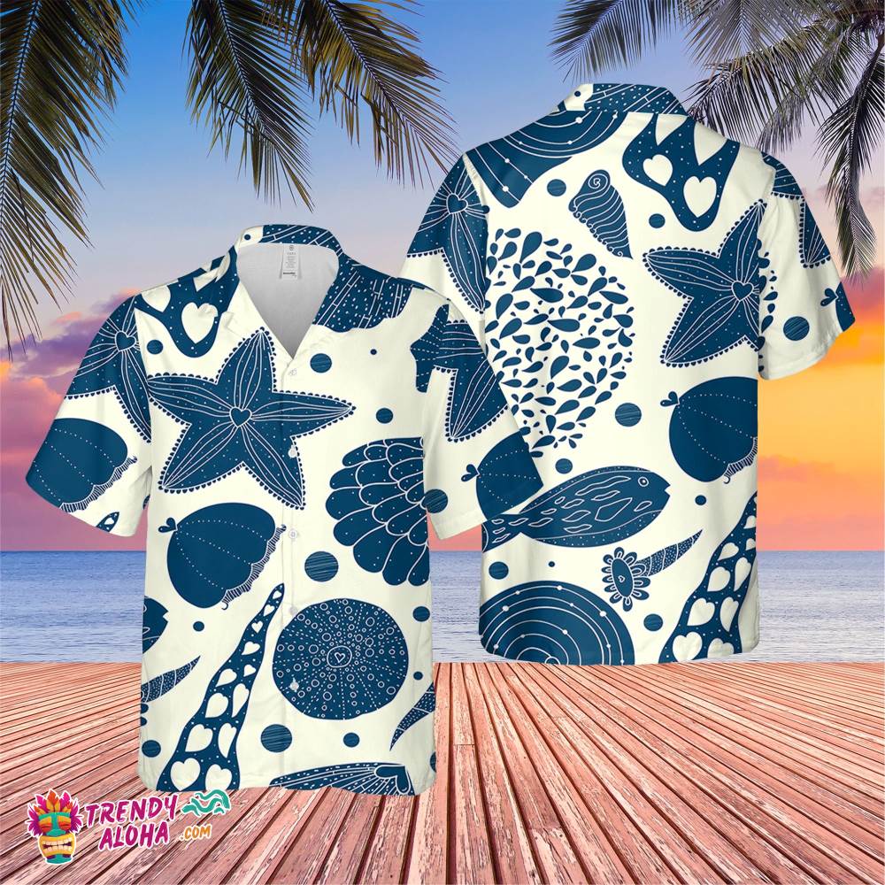 Sea Life Trending Hawaiian Shirt, Summer Vacation Hawaiian Shirt