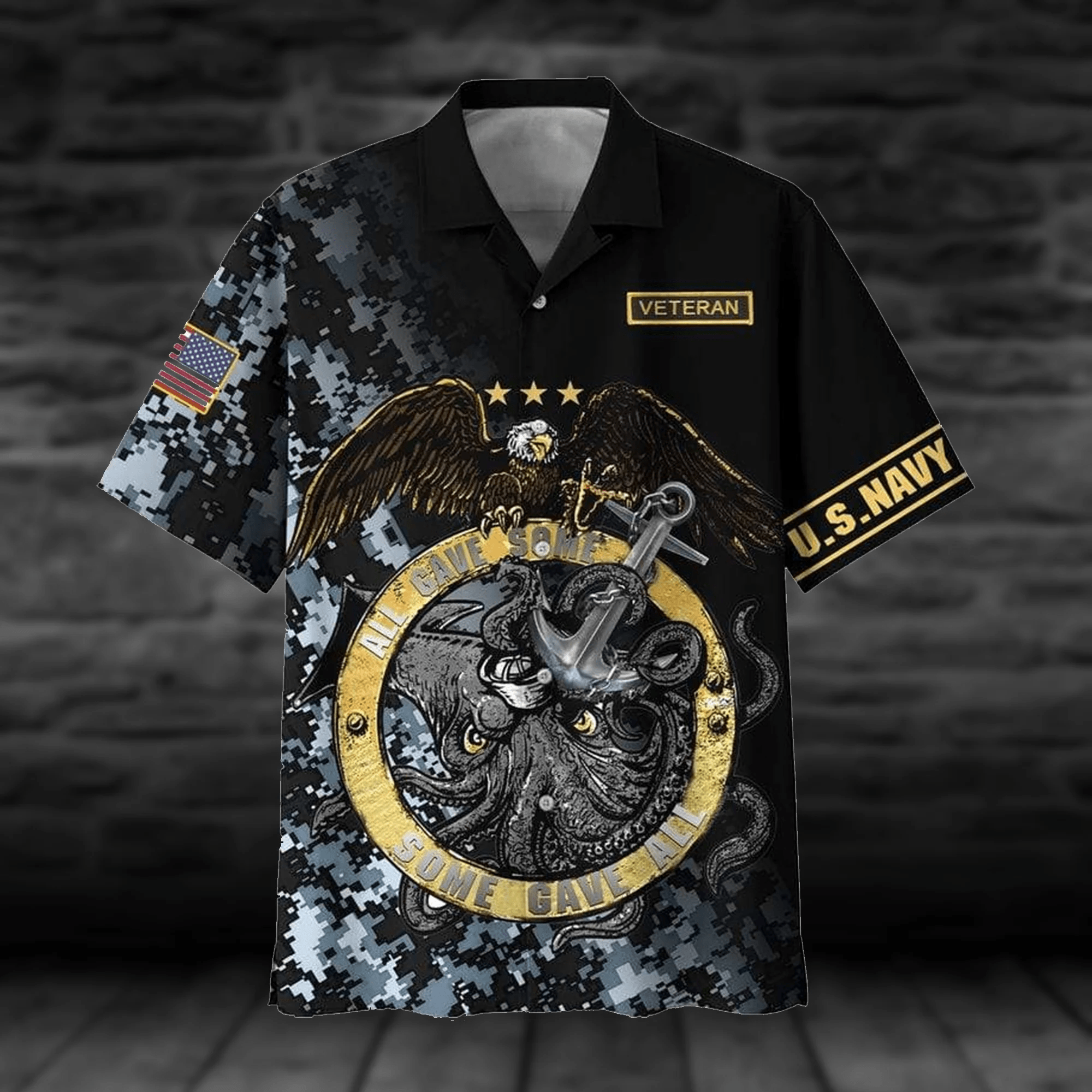 Sea Mysteries U.S Navy Octopus Hawaiian Shirt