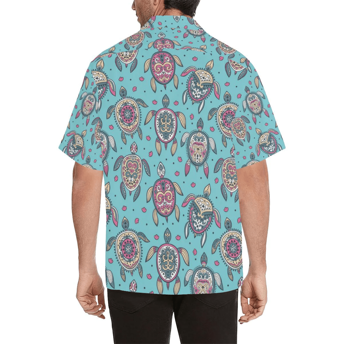 Sea Turtle Art Pattern Trendy Hawaiian Shirt, Turtle Lover Trendy Hawaiian Shirt For