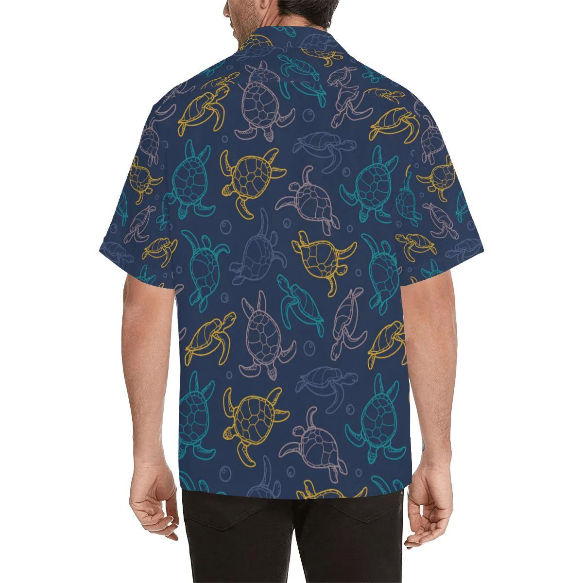 Sea Turtle Baby Print Trendy Hawaiian Shirt, Turtle Lover Trendy Hawaiian Shirt For