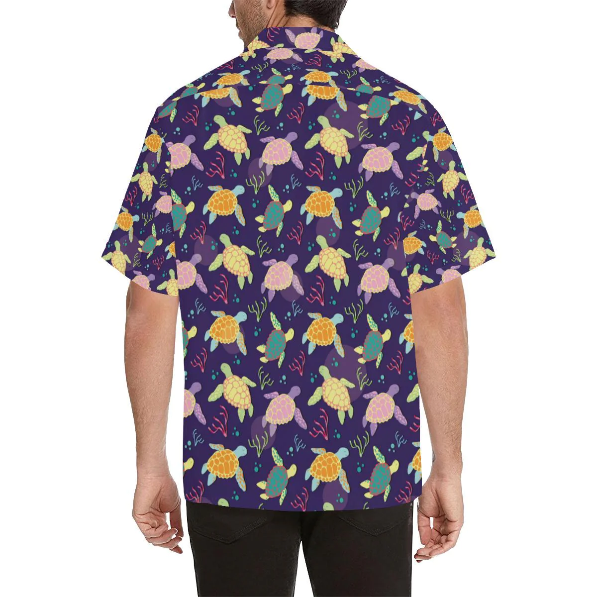 Sea Turtle Color Smile Trendy Hawaiian Shirt, Turtle Lover Trendy Hawaiian Shirt For