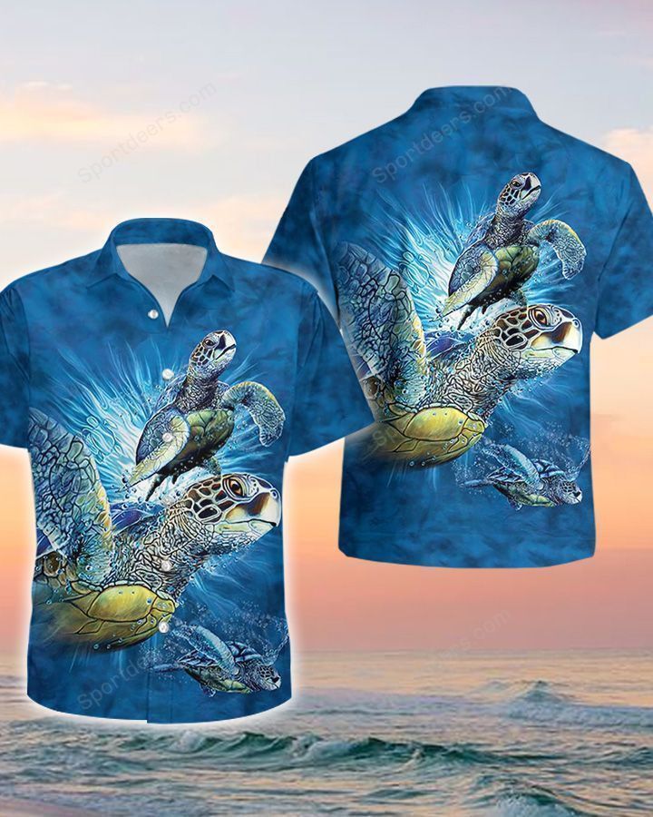 Sea Turtle Summer Hawaiian Shirt Gift for Men