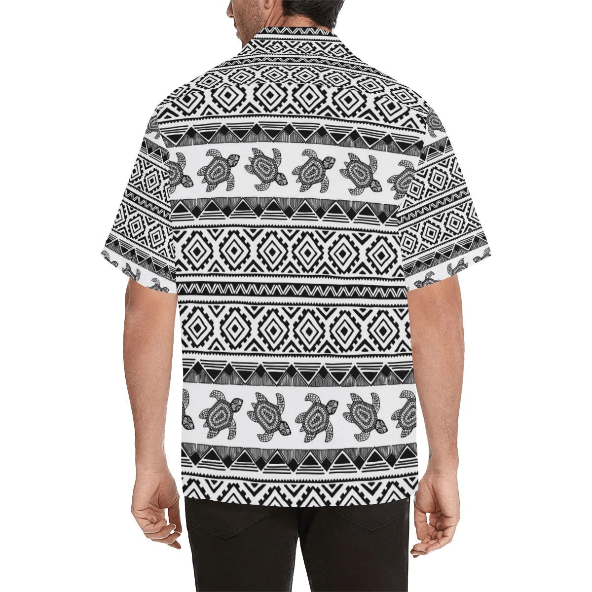 Sea Turtle Tribal Aztec Trendy Hawaiian Shirt, Turtle Lover Trendy Hawaiian Shirt For