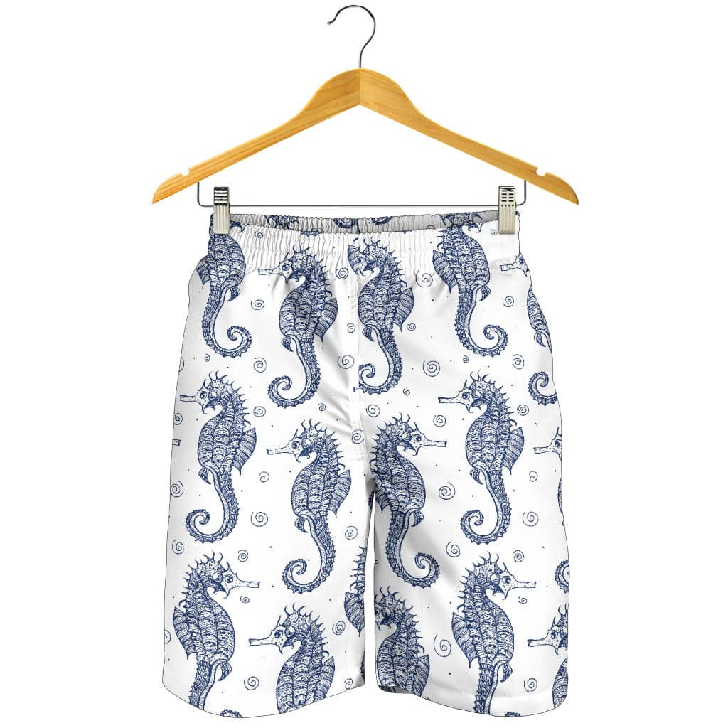 Seahorse Pattern Background For Men Women Kid Shorts
