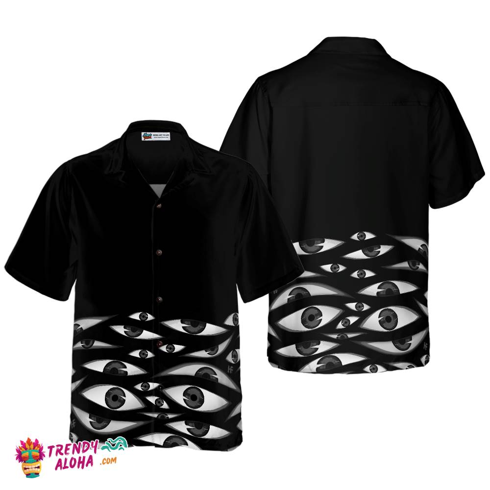 Seamless Eyes Goth Hawaiian Shirt