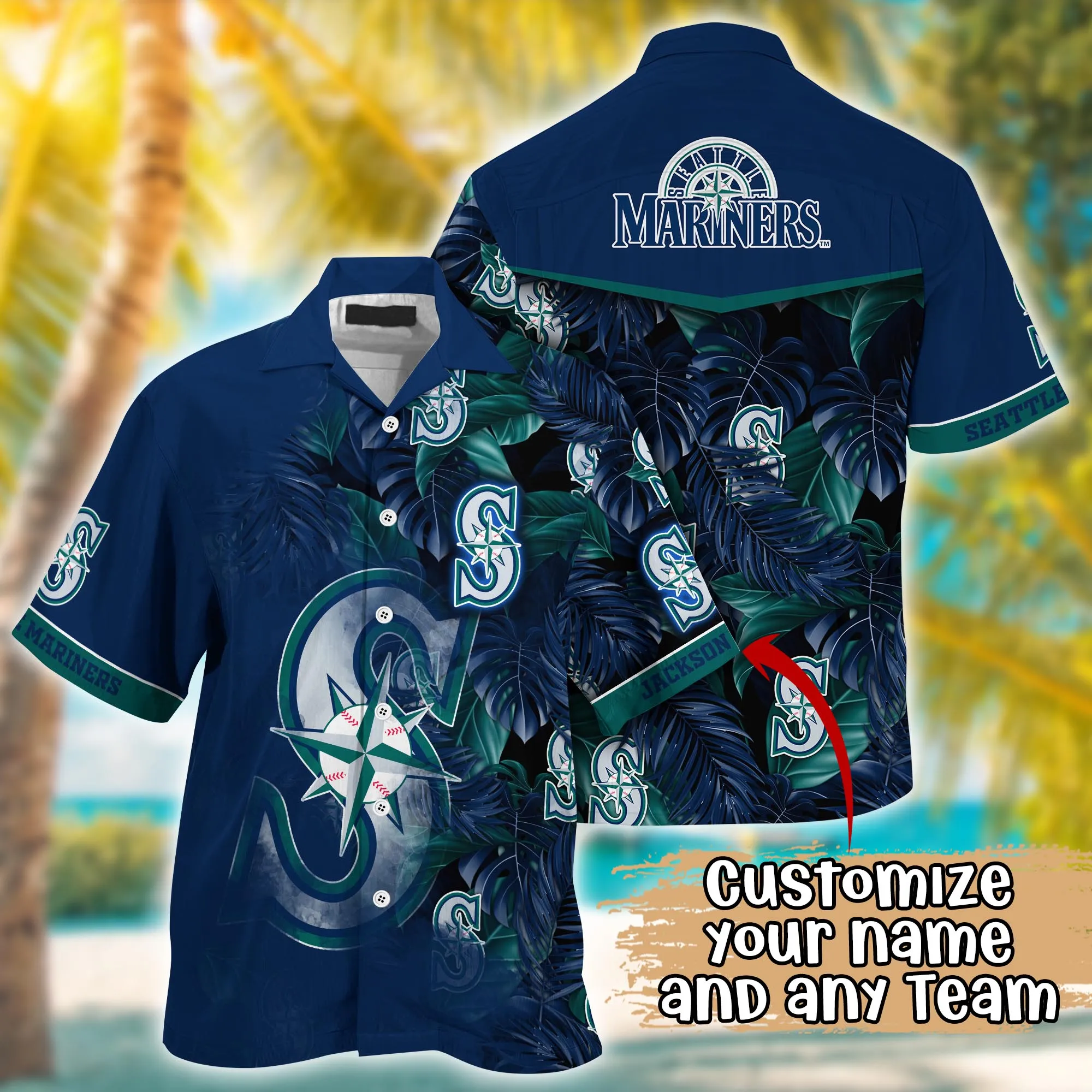 Seattle Mariners MLB Summer Hawaii Shirt And Tshirt Custom Aloha Shirt Seattle Mariners MLB Summer Hawaii Shirt And Tshirt Custom Aloha Shirt