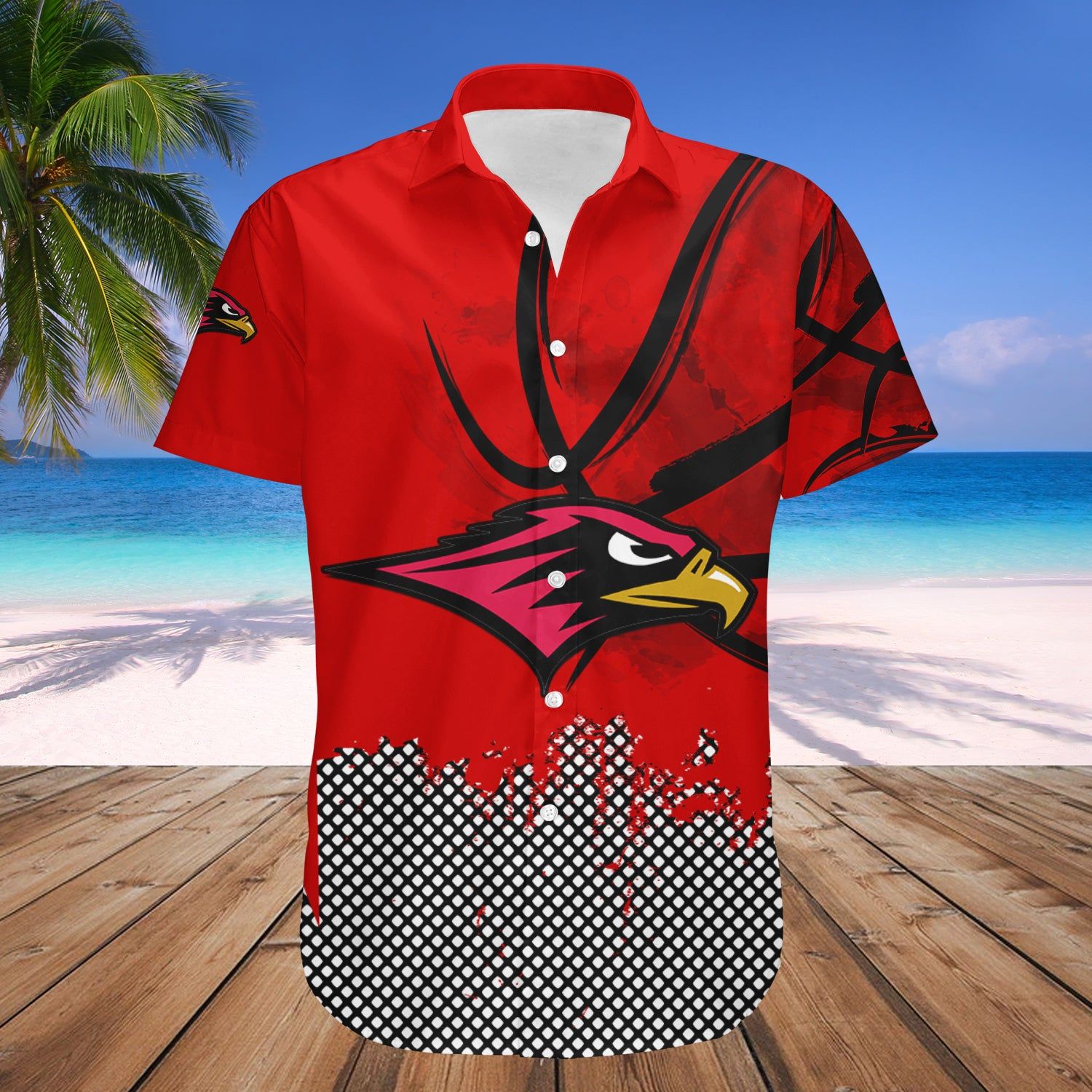 Seattle Redhawks Hawaii Shirt Basketball Net Grunge Pattern – NCAA