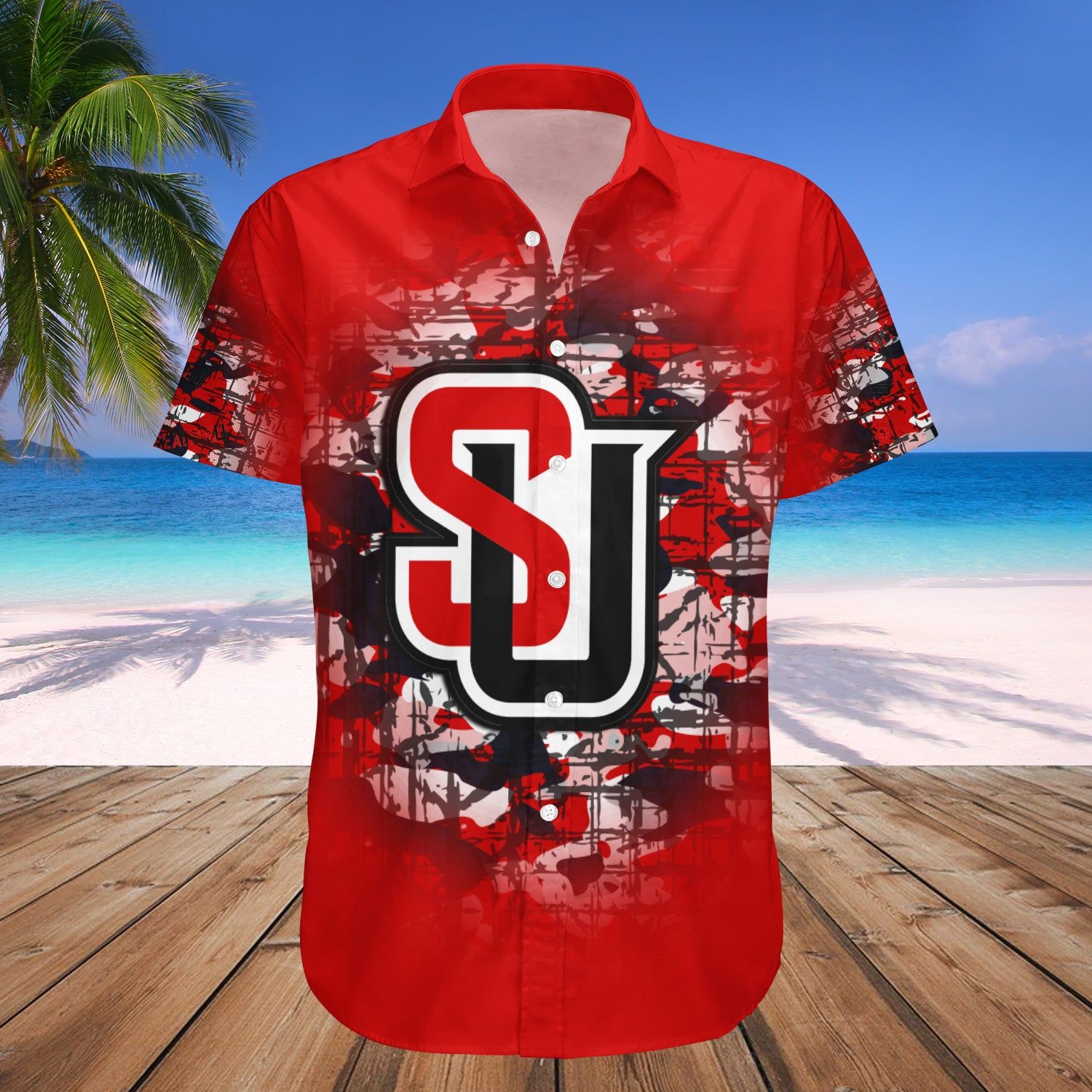 Seattle Redhawks Hawaii Shirt Camouflage Vintage – NCAA