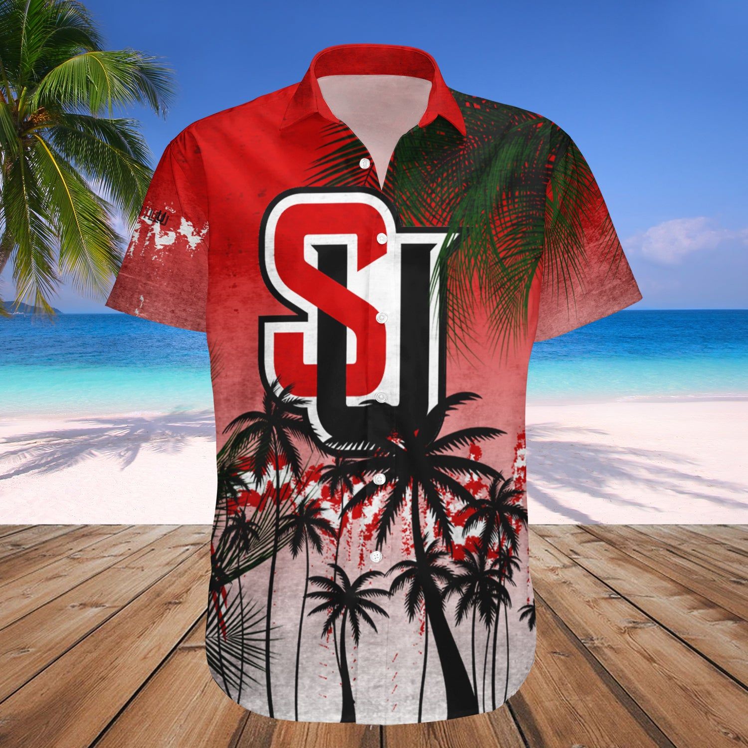 Seattle Redhawks Hawaii Shirt Coconut Tree Tropical Grunge – NCAA