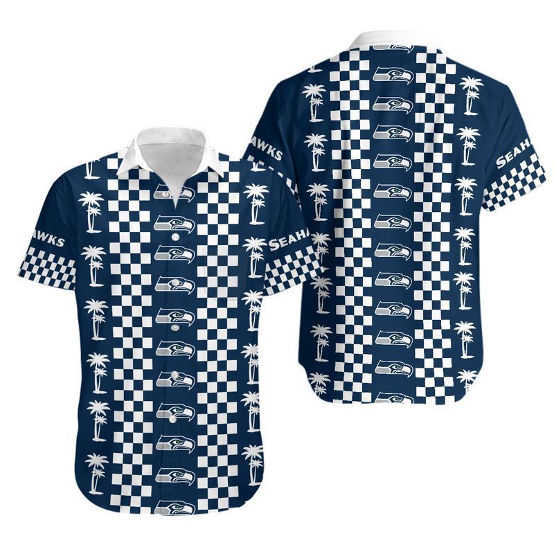 Seattle Seahawks Coconut Trees Hawaii Shirt And Shorts Summer Collecti