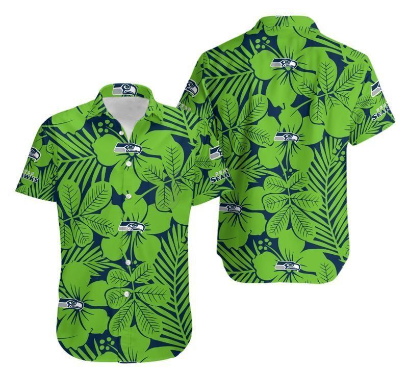Seattle Seahawks Flower Hawaii Shirt And Shorts Summer Collection H97