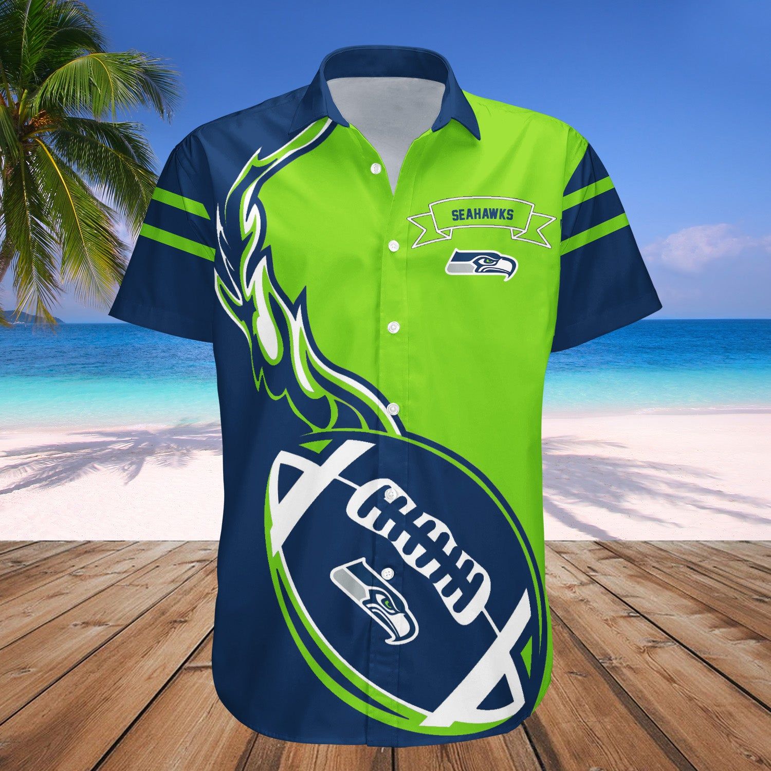 Seattle Seahawks Hawaii Shirt Flame Ball – NFL