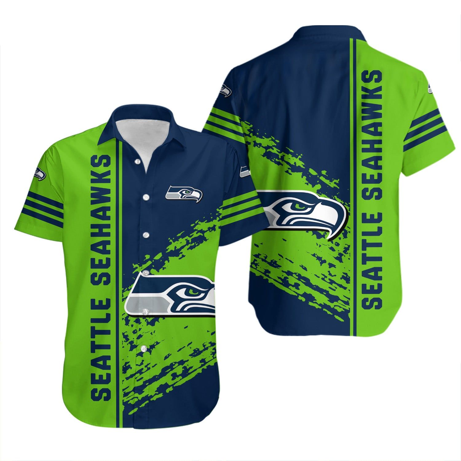 Seattle Seahawks Hawaiian Shirt Quarter Style – NFL