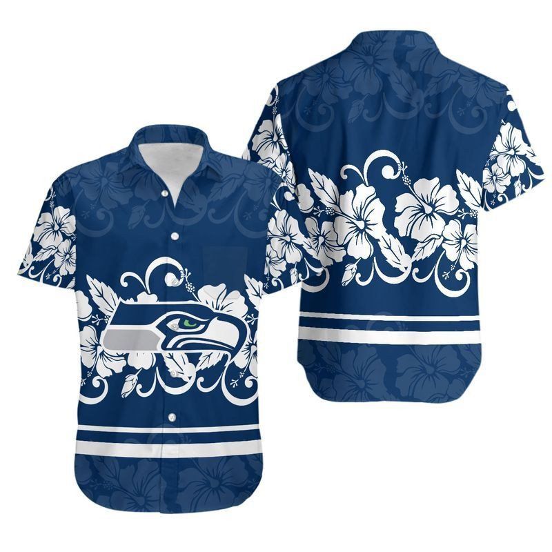 Seattle Seahawks Hibiscus Flowers Hawaii Shirt And Shorts Summer Collection