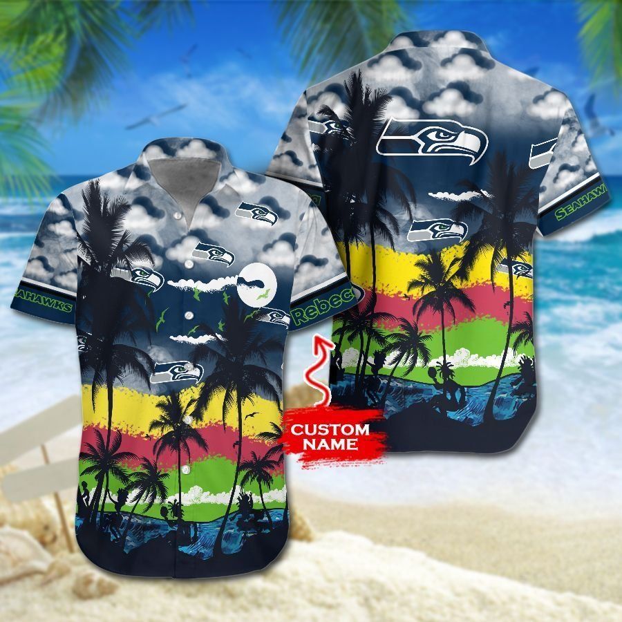Seattle Seahawks NFL Gift For Fan Personalized Hawaiian Shirt Graphic Print