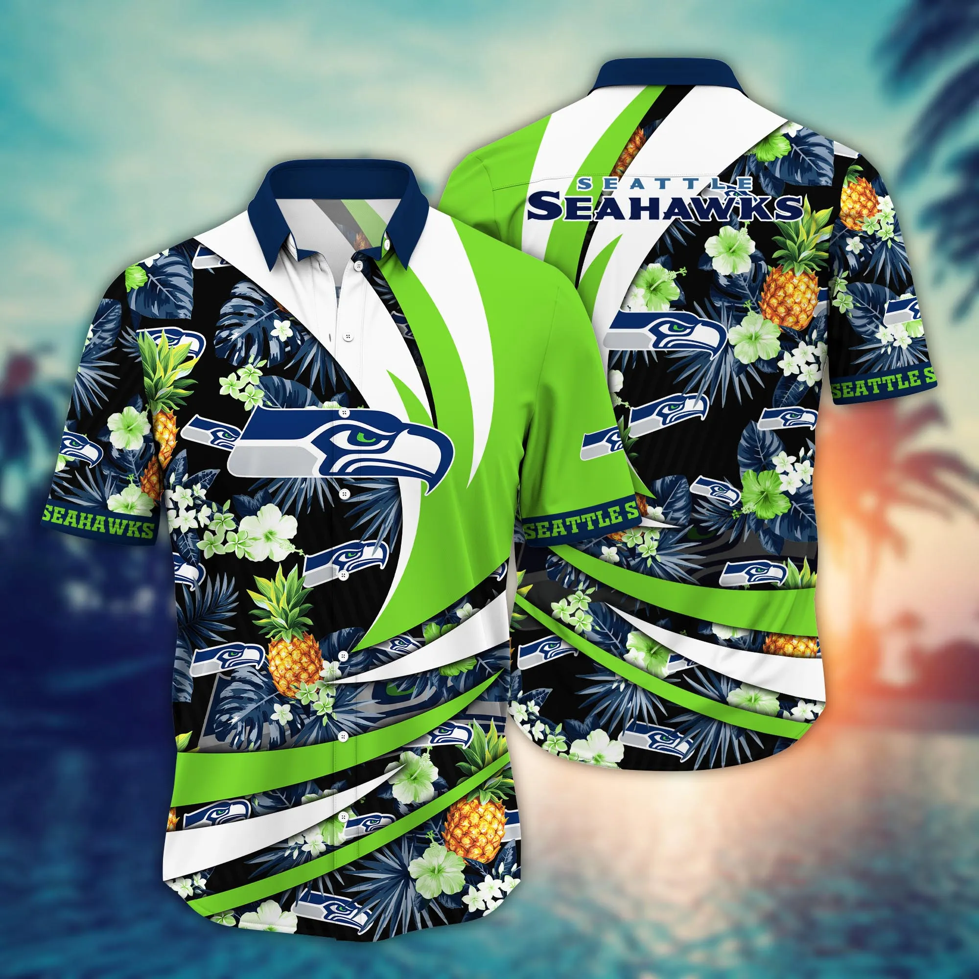 Seattle Seahawks NFL Hawaiian Shirt Summertime Aloha Shirt