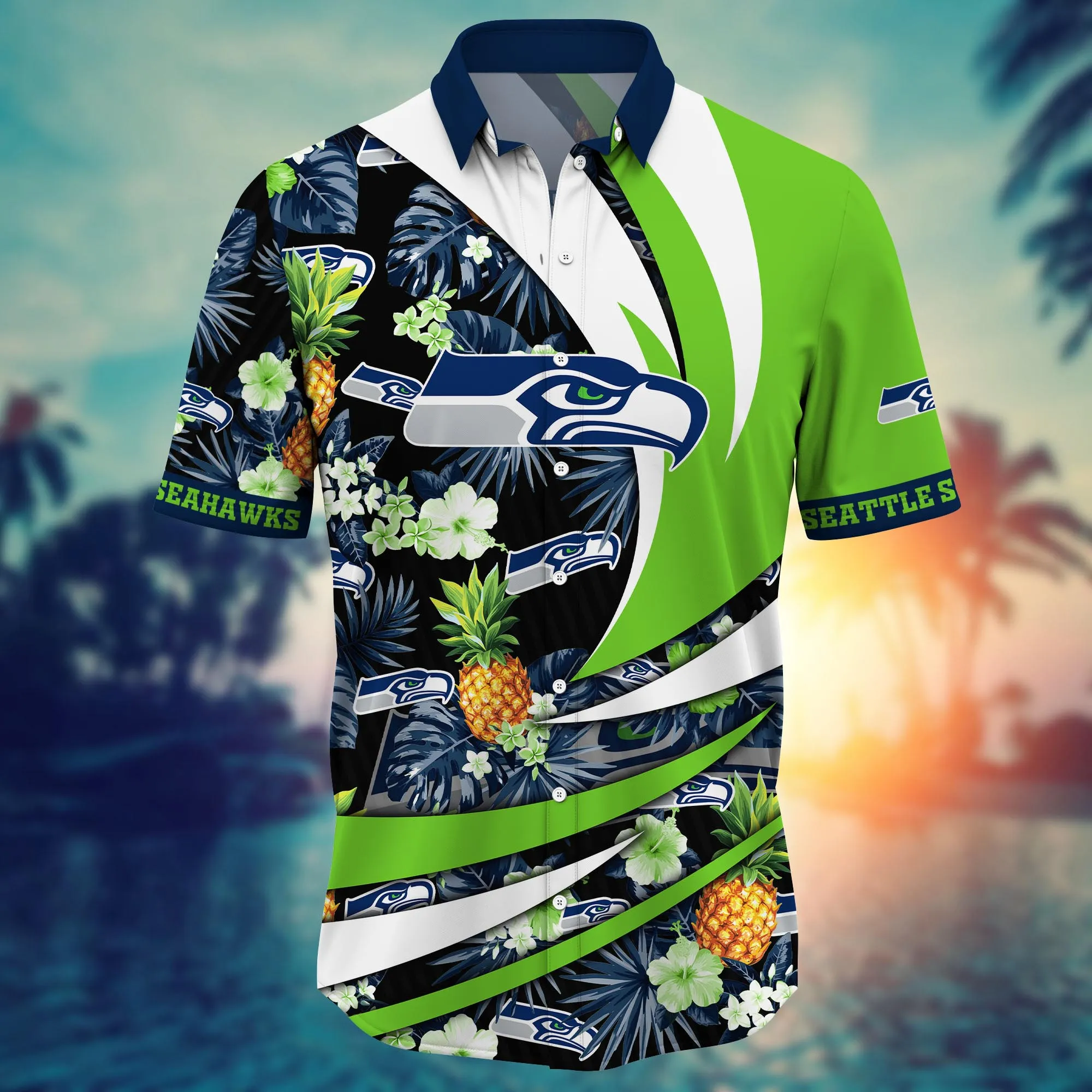Seattle Seahawks NFL Hawaiian Shirt Summertime Aloha Shirt