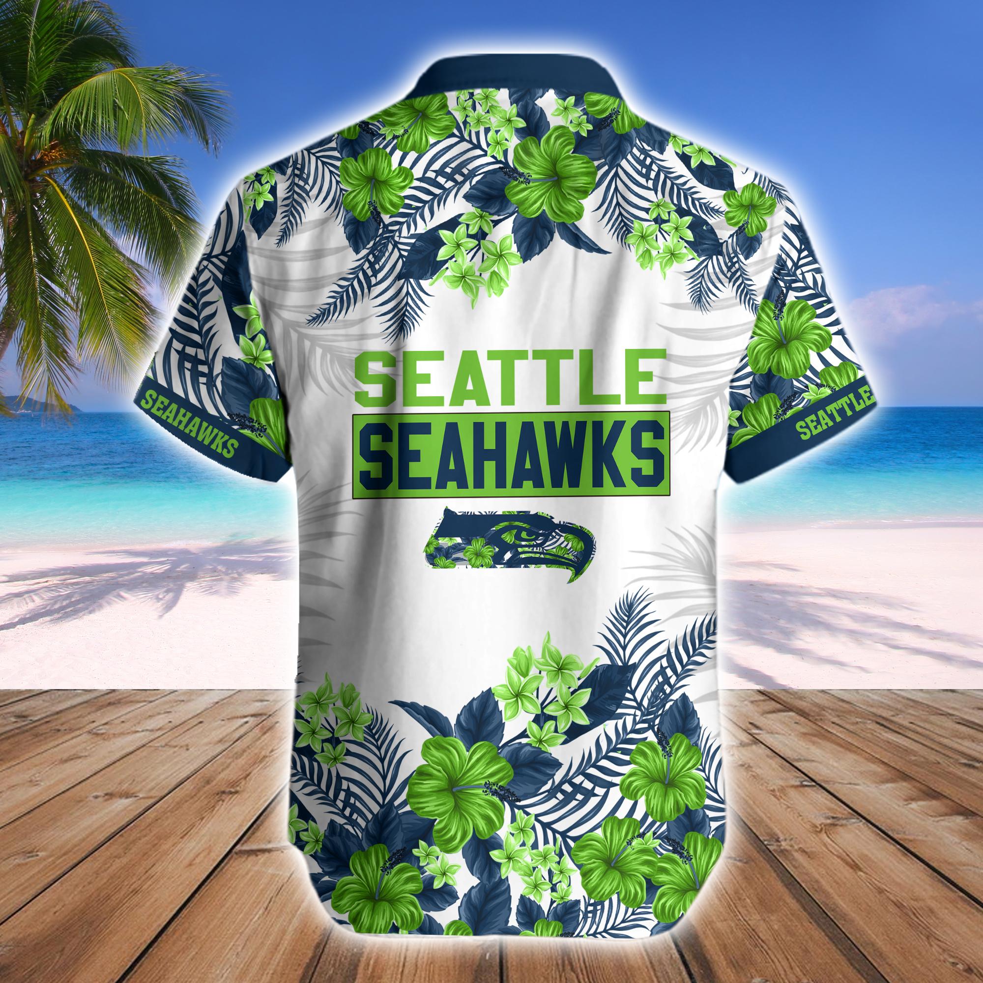 Seattle Seahawks Pacific Cool Hawaiian Shirt Shorts Combo Set